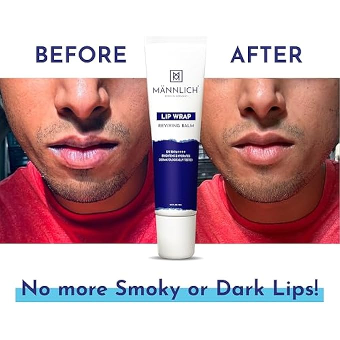 Mannlich LIP BALM FOR MEN (10G) LIP CARE WITH SPF 50 PA++++ PROTECTION - LIP LIGHTENING FOR DRY & CHAPPED LIPS - MOISTURIZES, LONG-LASTING HYDRATION WITH 2% KOJIC ACID & 1% HYALURONIC ACID, WHITE - Image 3